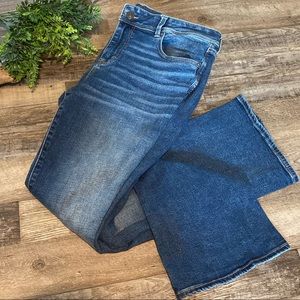 AMERICAN EAGLE Kickboot Medium Wash Bootcut Jeans, Plus Size 16